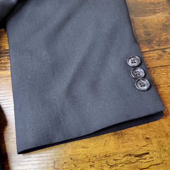 Barrington Men's Black Suit Jacket Blazer Size Large 35% Wool 65% Polyester - Picture 11 of 12